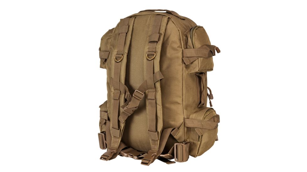 NcSTAR VISM Tactical Backpack with 10 x 12in Level III+ Shooters Cut PE Hard Ballistic Plate, Tan, BPCBT2911-A