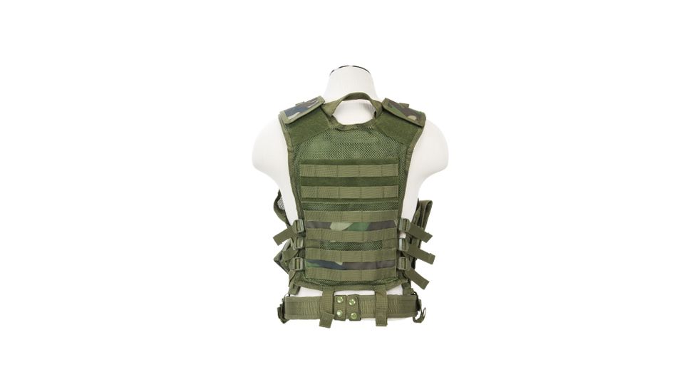 NcSTAR Vism Tactical Vest, Woodland Camo, Medium - 2XL CTV2916WC