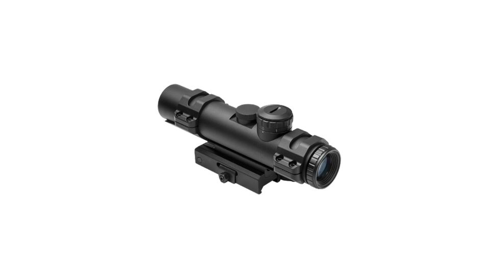 NcSTAR XRS Series 4x32 Compact Scope w/ Modular Upper Scope Rings, Black, Blue Ill. P4 Sniper/Waver SECXRSP432G