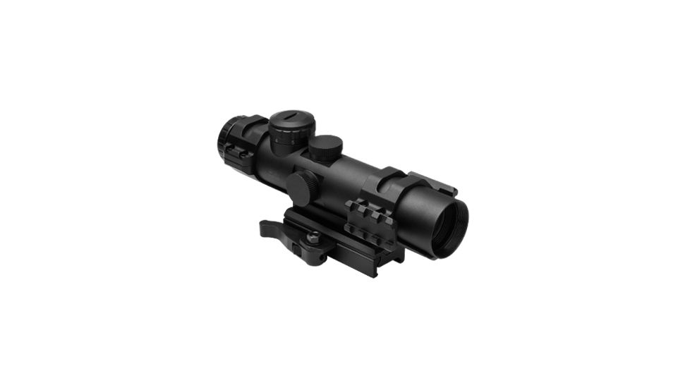 NcSTAR XRS Series 4x32 Compact Scope w/ Modular Upper Scope Rings, Black, Blue Ill. P4 Sniper/Waver SECXRSP432G