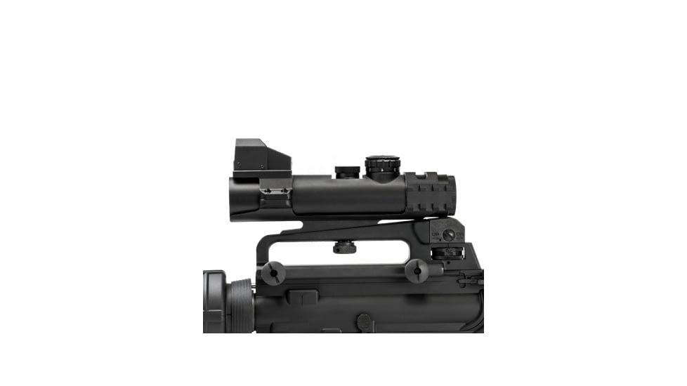 NcSTAR XRS Series 4x32 Compact Scope w/ Modular Upper Scope Rings, Black, Blue Ill. P4 Sniper/Waver SECXRSP432G
