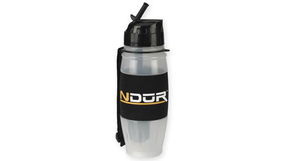 NDuR 28oz Flip Top Filtration Bottle - Clear W/ Black Cap ND52005