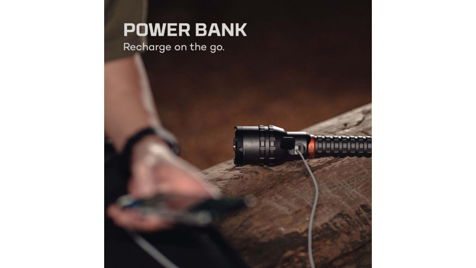 Nebo 12K USB-C Rechargeable Flashlight w/ Power Bank, 12000 Lumens, Black, NEB-FLT-1007