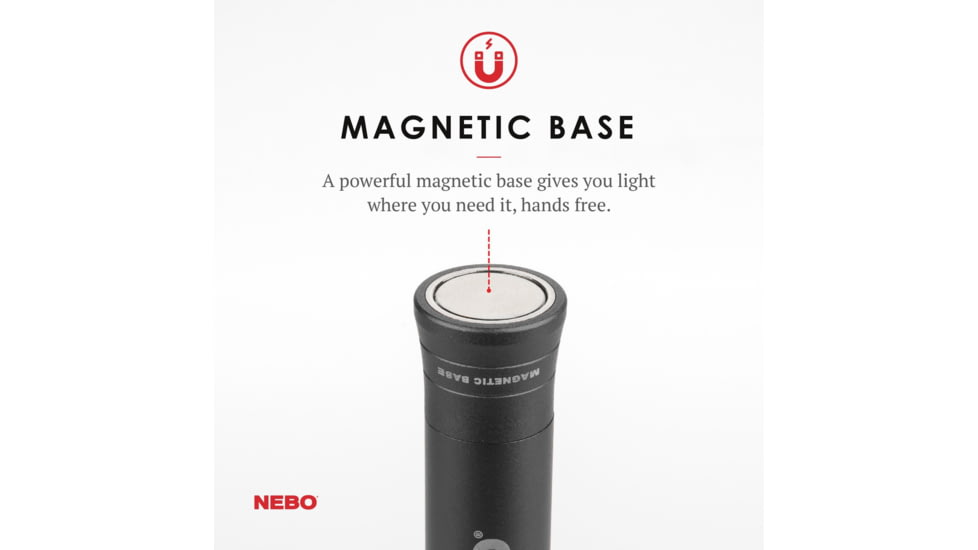 Nebo Big Larry 2 COB LED Flashlight, AA, White/Red COB, 500 Lumens, Gray, NEB-WLT-0001