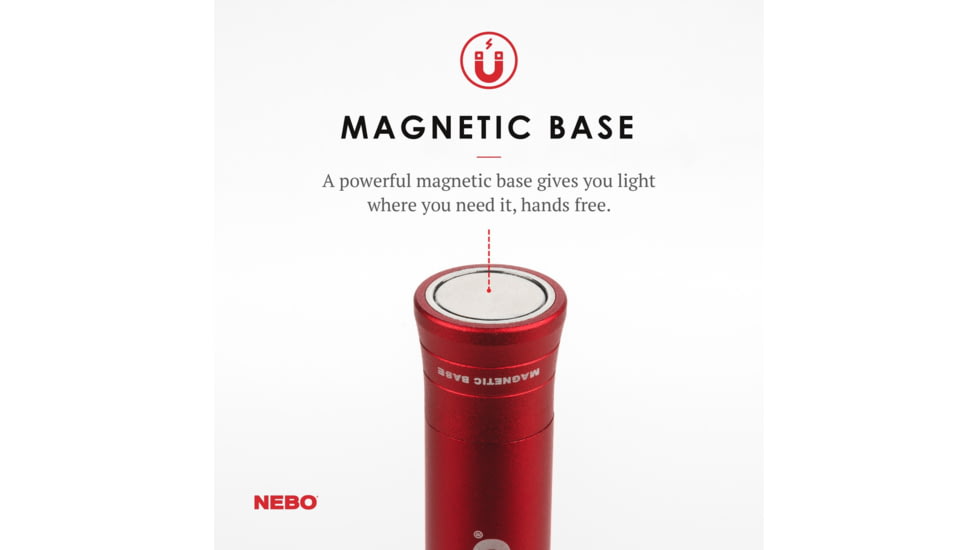 Nebo Big Larry 2 COB LED Flashlight, AA, White/Red COB, 500 Lumens, Red, NEB-WLT-0002