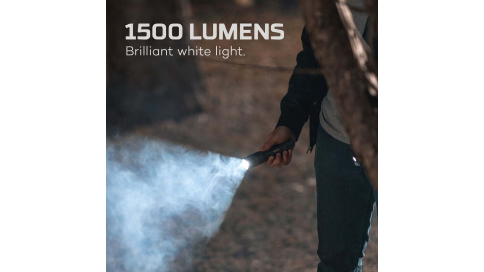 Nebo Davinci Rechargeable Handheld Flashlight, 1500 Lumens, Black, NEB-FLT-0019