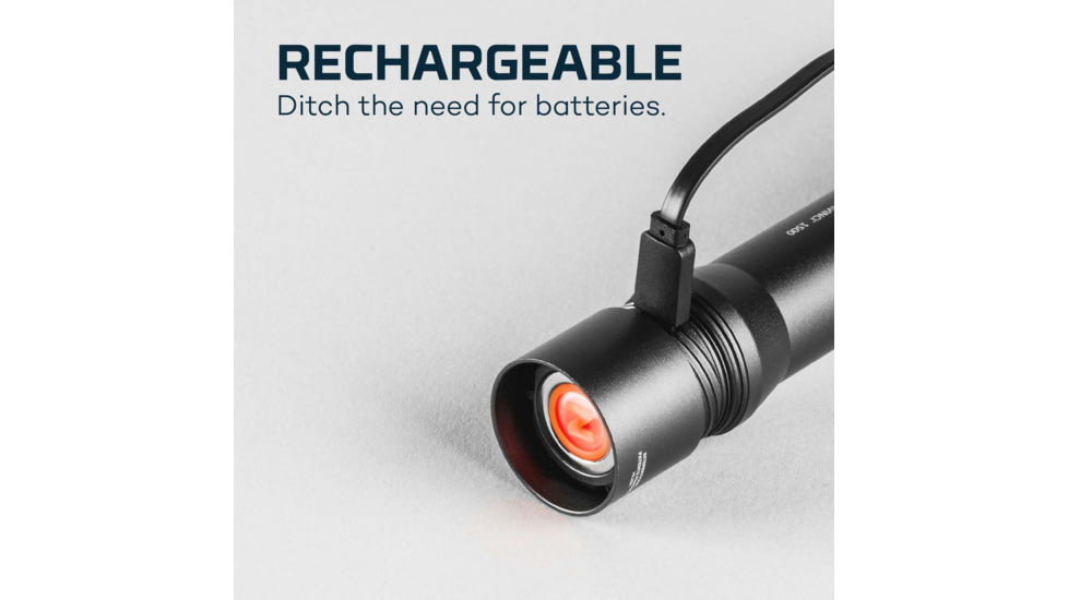 Nebo Davinci Rechargeable Handheld Flashlight, 1500 Lumens, Black, NEB-FLT-0019