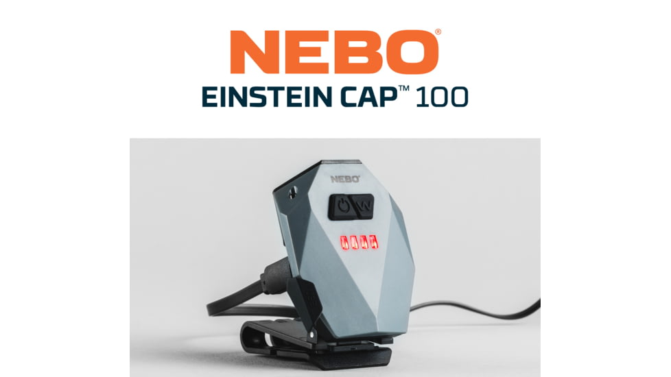 Nebo EINSTEIN CAP 100 Li-ion 100 Lumens LED Headlamp, Black, NEB-HLP-1009