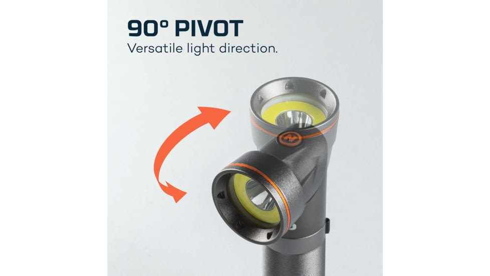 Nebo Franklin Pivot Rechargeable Dual Work Light and Spot Light, 300 Lumens, Black, NEB-WLT-0023