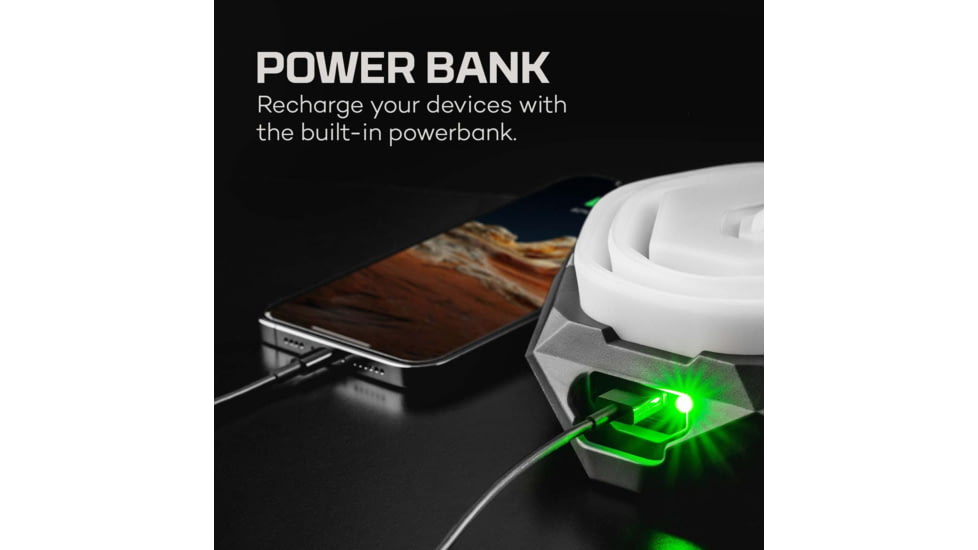 Nebo Galileo AIR Powerful USB-C Rechargeable Collapsible Lantern, 1000 Lumens, Black/White, NEB-LTN-1003