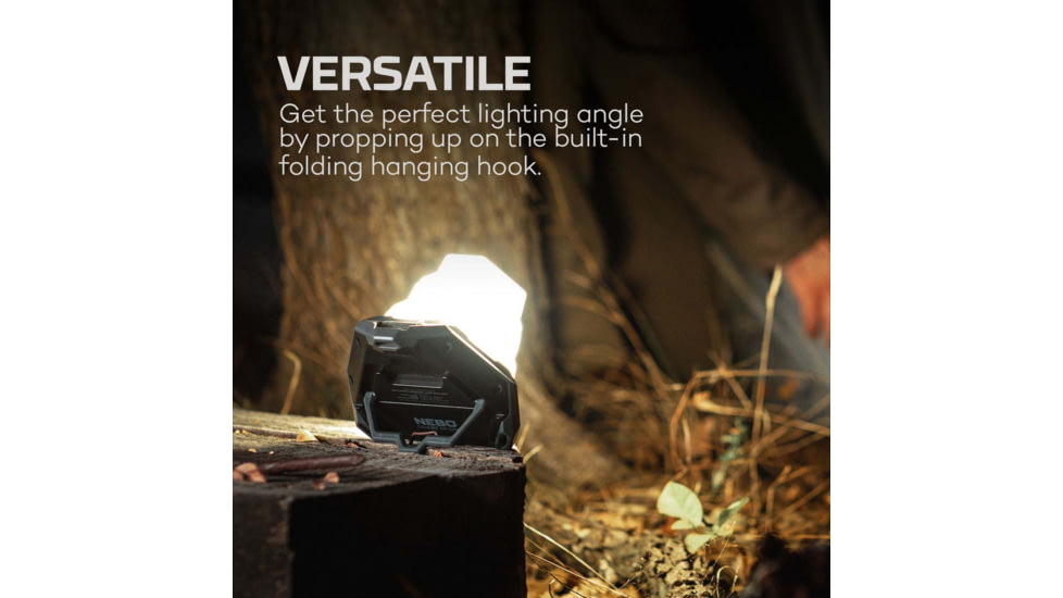 Nebo Galileo AIR Powerful USB-C Rechargeable Collapsible Lantern, 1000 Lumens, Black/White, NEB-LTN-1003