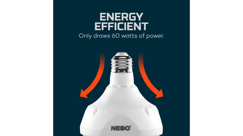 Nebo High Bright LED Light, White, 9000 Lumens, Black, NEB-ARE-0001