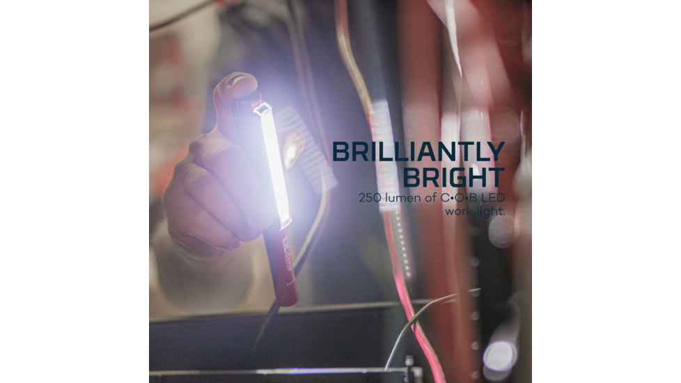 Nebo Lil Larry COB LED Flashlight, AAA, White, 250 Lumens, Red, NEB-WLT-0012