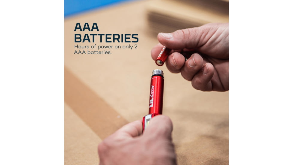 Nebo Lil Larry COB LED Flashlight, AAA, White, 250 Lumens, Red, NEB-WLT-0012