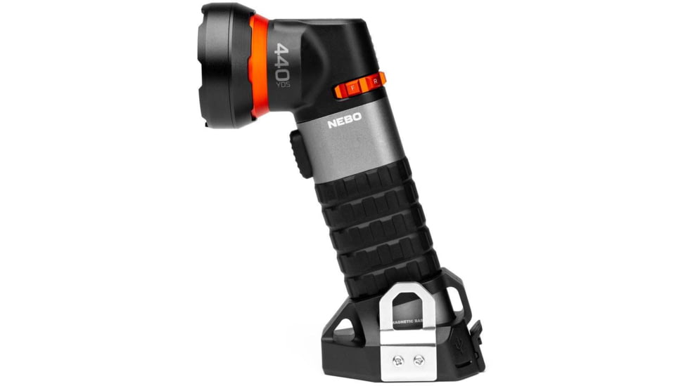 Nebo Luxtreme SL25R Rechargeable 1/4 Mile Spotlight w/ Integrated COB, Black/Grey, NEB-SPT-1004