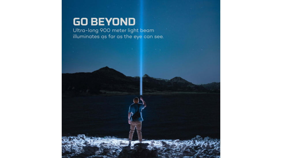 Nebo Luxtreme USB-C Rechargeable Half-Mile Beam Flashlight, Black, NEB-FLT-1008