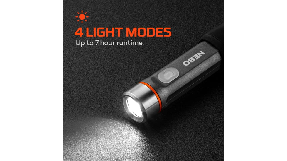 Nebo Franklin Flexbrite USB-C Rechargeable Battery 350 Lumens LED Flashlight