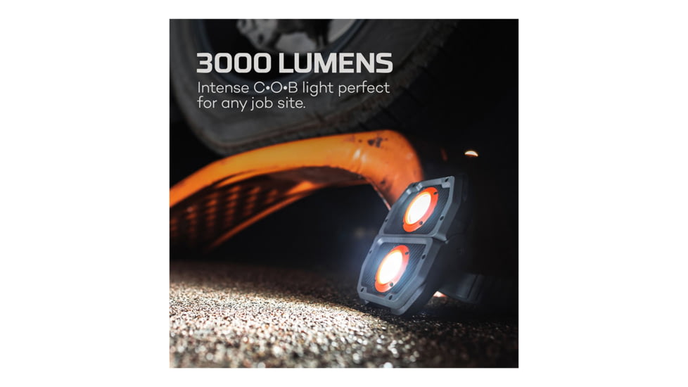 Nebo Omni COB LED Flashlight, Lithium Polymer, White/Red, 3000 Lumens, Black/Orange, NEB-WLT-1008