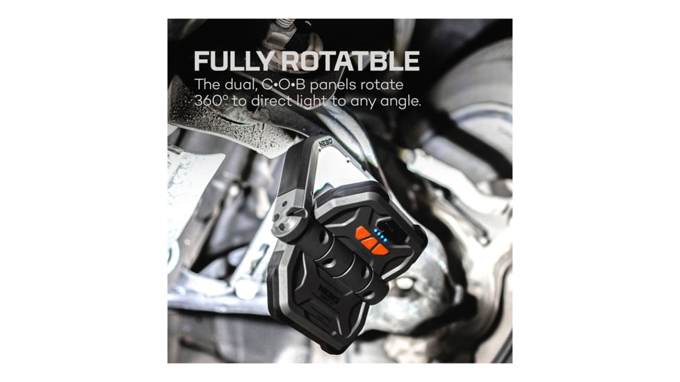 Nebo Omni COB LED Flashlight, Lithium Polymer, White/Red, 3000 Lumens, Black/Orange, NEB-WLT-1008