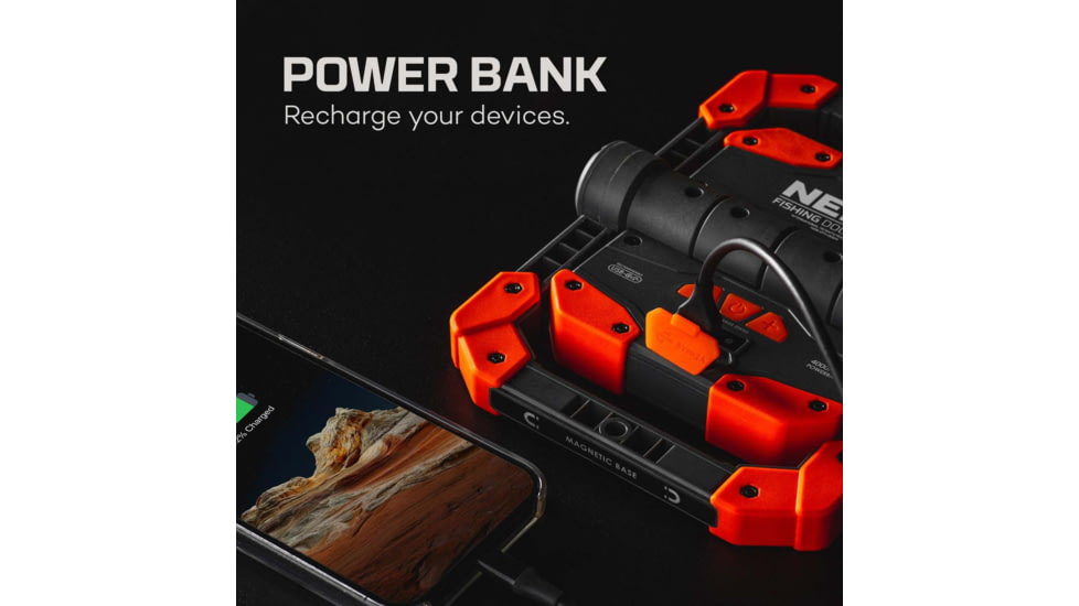 Nebo Omni Fish Dock Light &amp; Power Bank, 450 Lumens, Black, NEB-OTH-0004