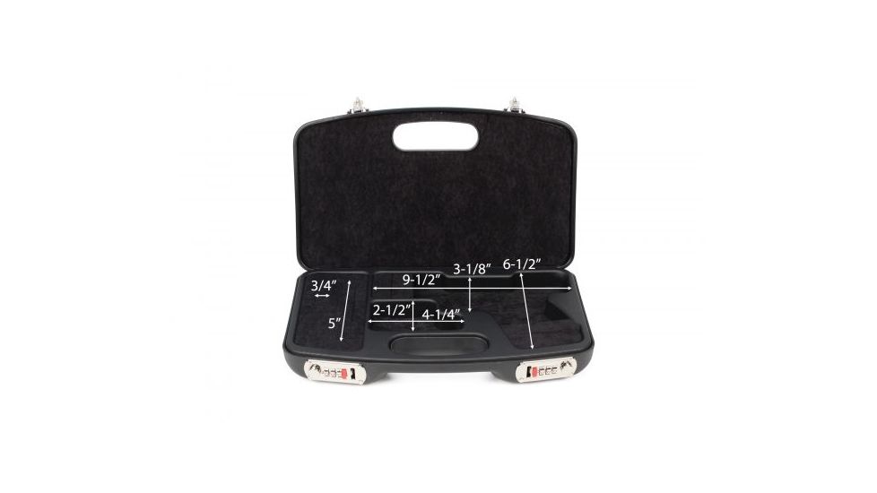 Negrini Dedicated GLOCK Style Handgun Case, Black/Black, L13.75in x W8.25in x D3.875in 2028SR/5511