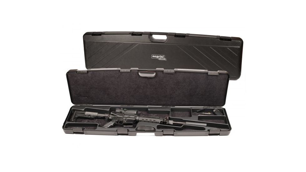 Negrini Hybrid AR-15 Tactical Rifle Case, Black/Black, L47in x W14.25in x D4.25in 1685ISY/5453