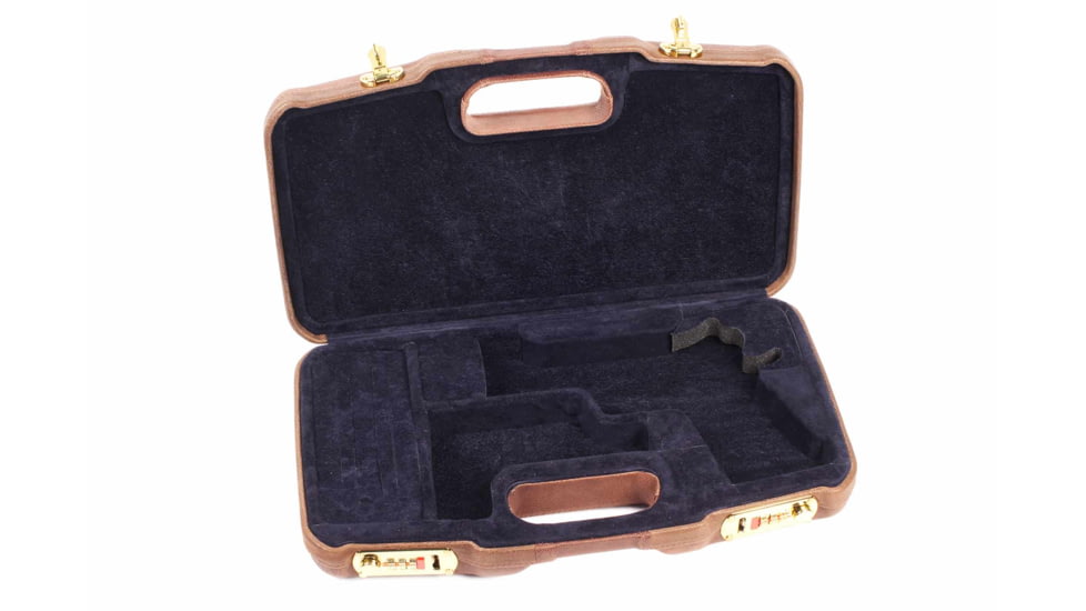 Negrini Leather Model 1911 Handgun Case, Coaba Brown Leather/Navy, 2018SPL/4836