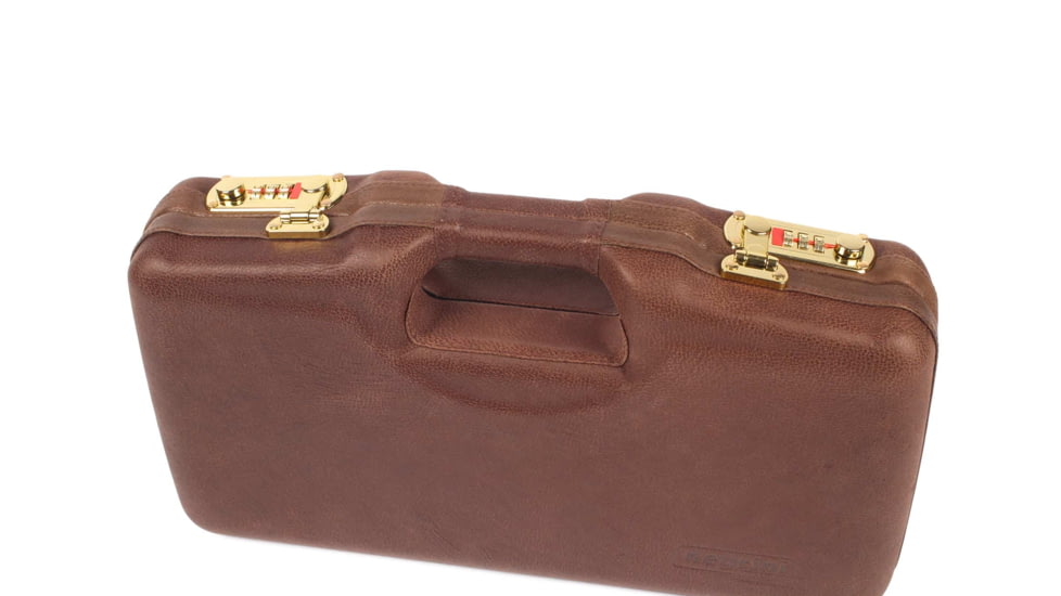 Negrini Leather Model 1911 Handgun Case, Coaba Brown Leather/Navy, 2018SPL/4836