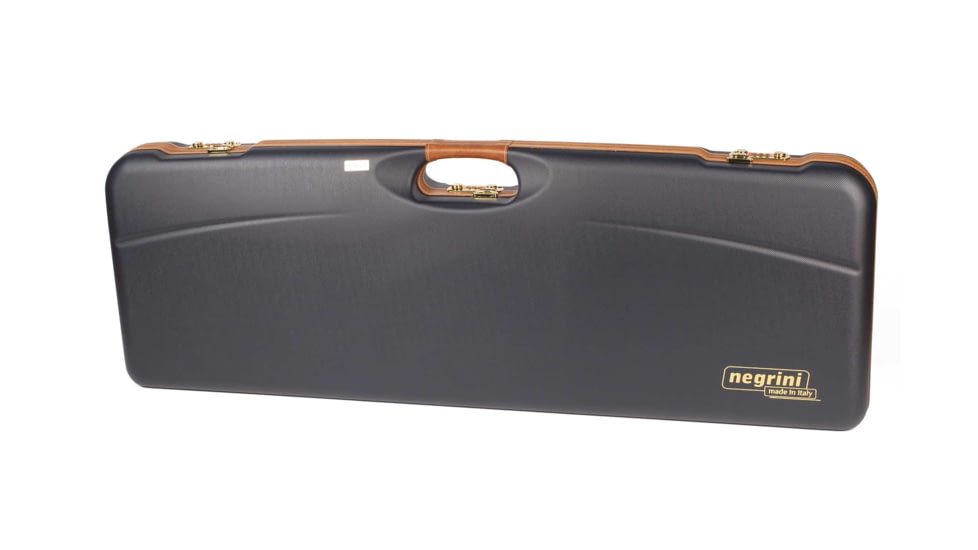 Negrini O/U Deluxe High Rib Trap/Sporting Combo Shotgun Case, Navy/Tobacco Leather/Grey Interior, 1653LX/5005