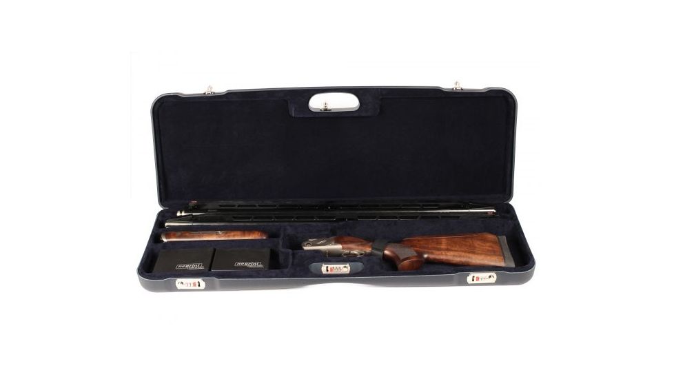 Negrini O/U High Rib Trap/Sporting Combo Shotgun Case, Navy/Navy, L37.125in x H12.75in x D4.25in 1653LR/5038