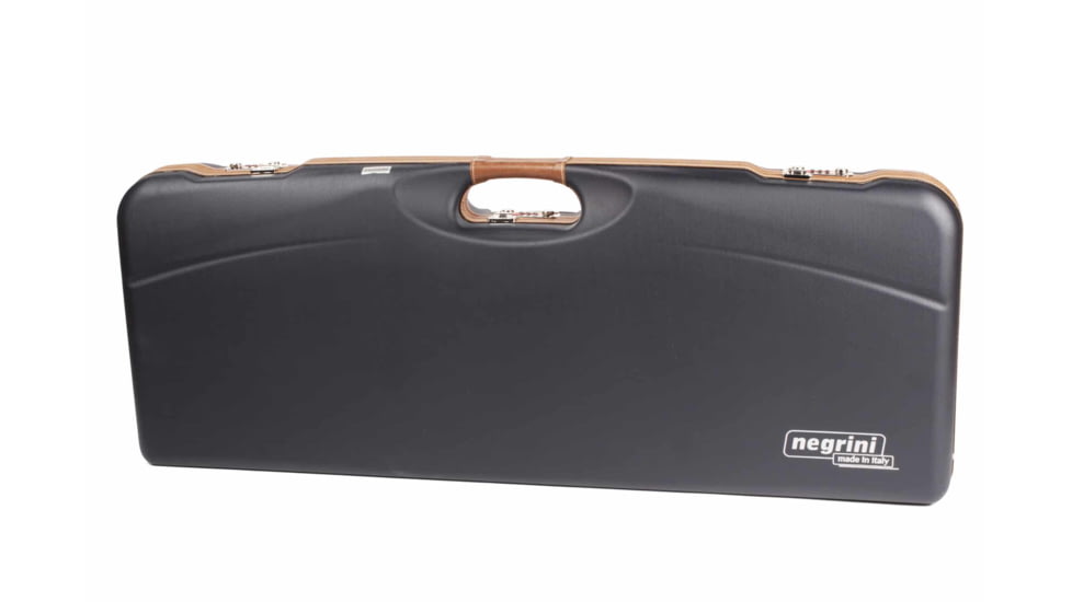 Negrini OU Deluxe Skeet Two Barrel Shotgun Case + Tube Set, Navy/Tobacco Leather/Navy Interior, 1652LX-TUBE/5212
