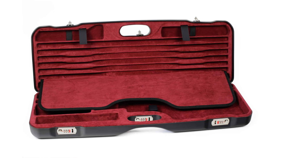 Negrini OU Skeet Single Shotgun Case + Tube Set, Black/Bordeaux, 1659LR-TUBE/5160