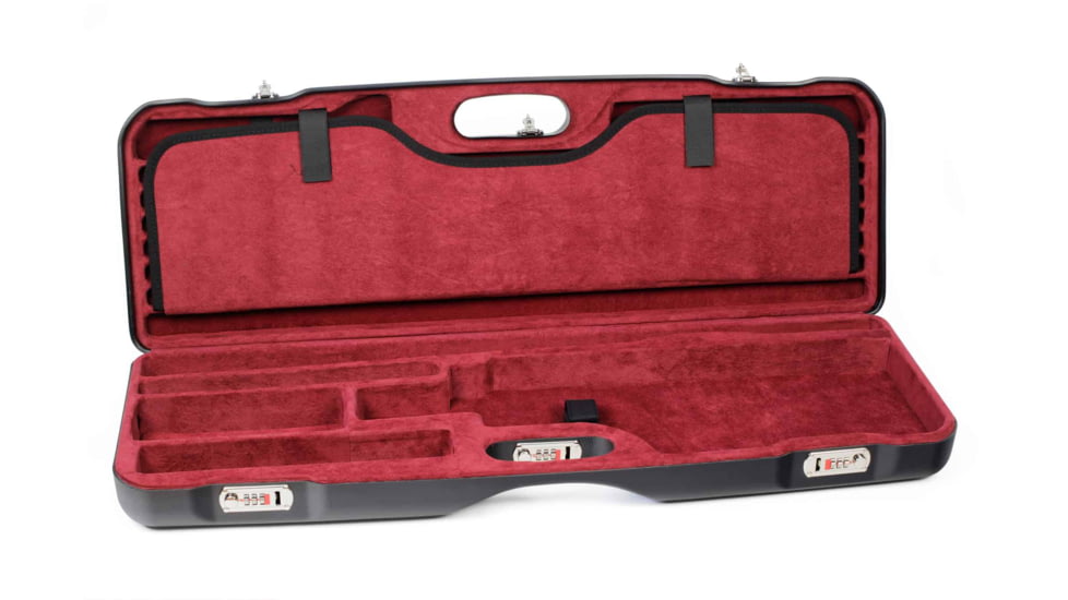 Negrini OU Skeet Single Shotgun Case + Tube Set, Black/Bordeaux, 1659LR-TUBE/5160