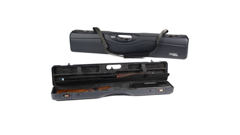 Negrini OU/SxS/Auto/Pump UNICASE Luxury Travel Shotgun Case, Navy Blue/Grey Interior, L37.50in x W7in x D5in 16406LR-UNI/5590