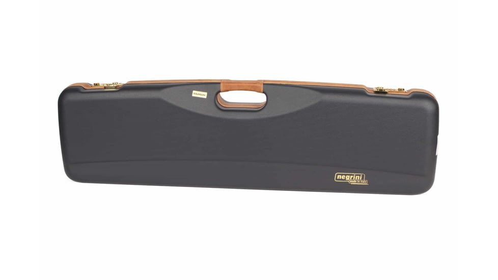 Negrini OU/SxS Deluxe Hunting Shotgun Case, Navy/Tobacco Leather/Navy Interior, 1605LX/5138