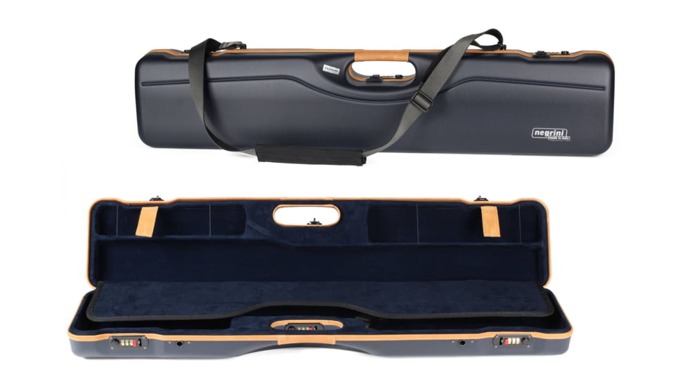 Negrini OU/SXS Deluxe Ultra-Compact Sporter Shotgun Case, Black/Grey, 16407LX/5643