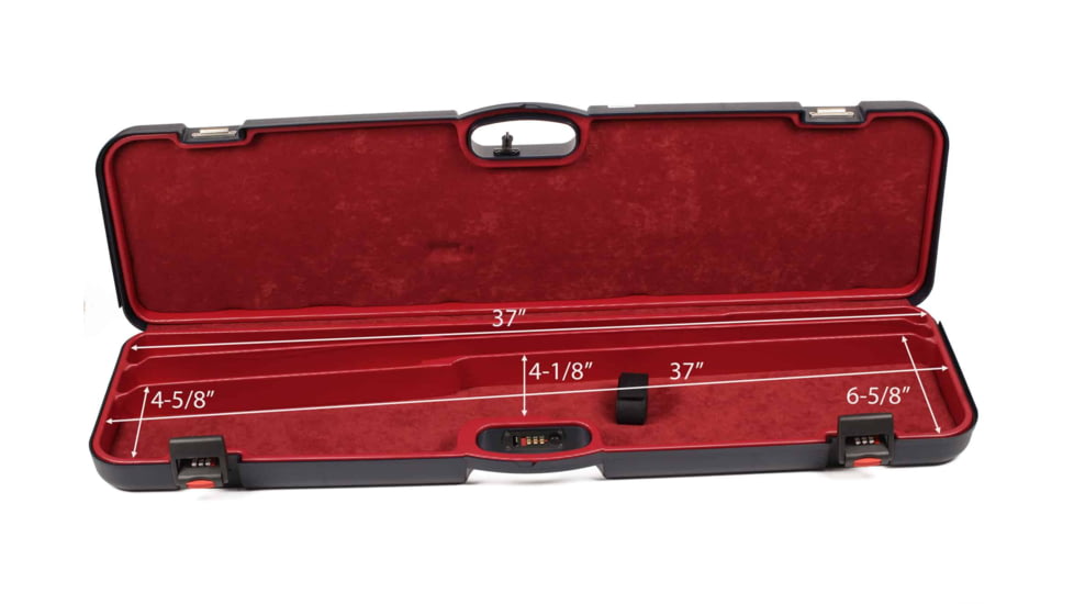 Negrini OU, SXS Hybrid Double Wall Shotgun Case For 2 Barrel Combos w/Chokes, 37in, Cobalt Blue, 1693iA-2C/6904