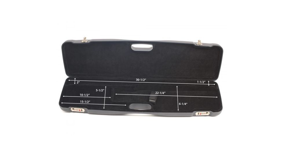 Negrini OU/SxS Luxury Hunting Shotgun Case, Navy/Black, 31.5x9.3x3.5 1605LR/5139