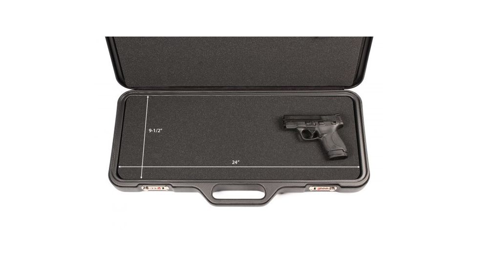 Negrini Premium 2-Sided Hard Case, Black/Black, L26in x W13.2in x D4.3in 3039R/5130