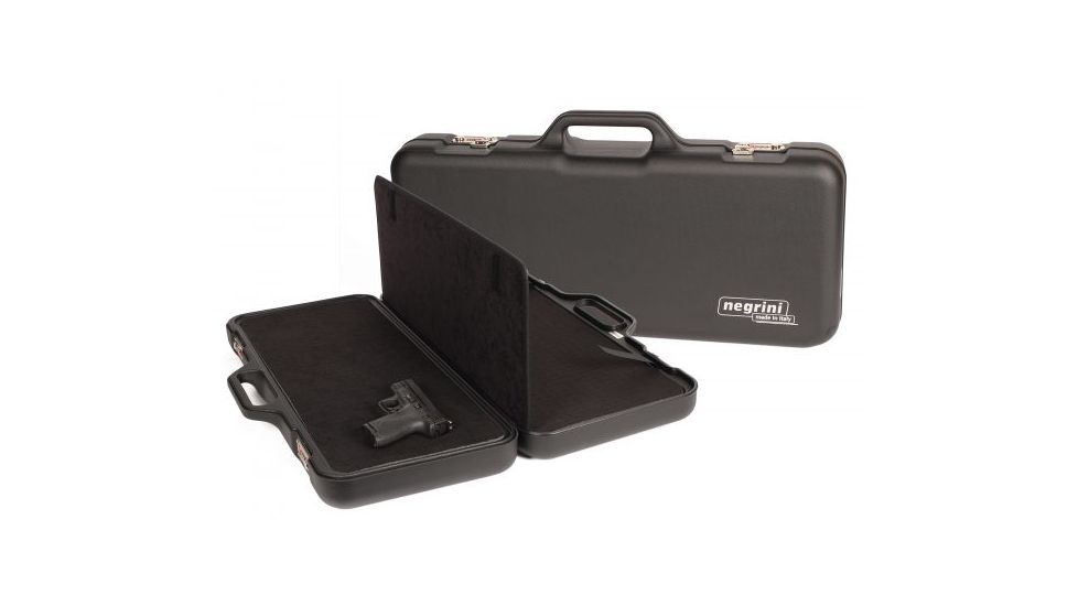 Negrini Premium 2-Sided Hard Case, Black/Black, L26in x W13.2in x D4.3in 3039R/5130