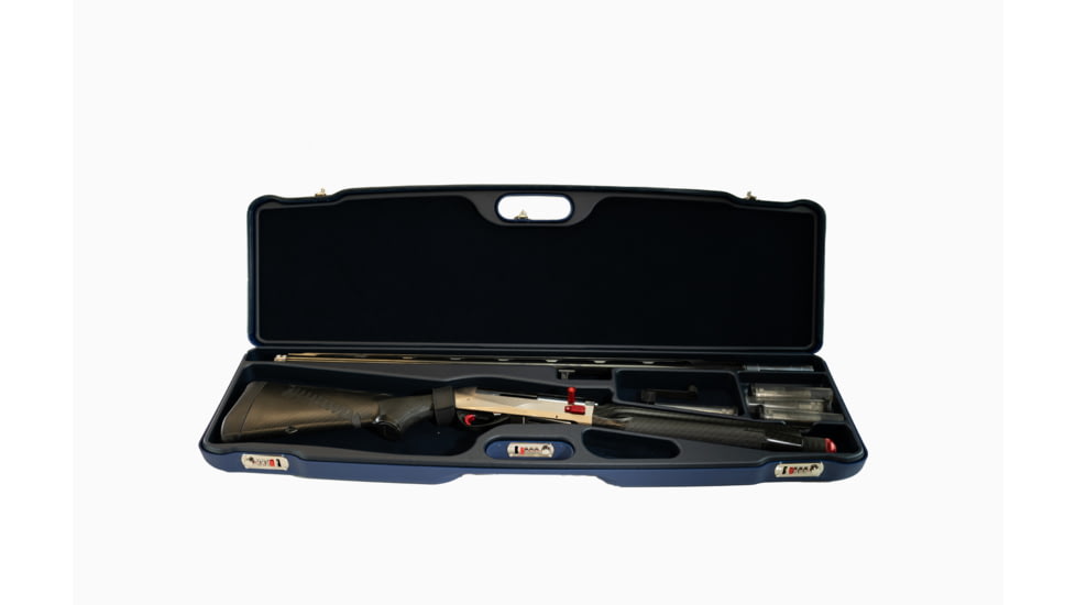 Negrini Semi-Auto Hybrid Double Wall Shotgun Case w/Chokes, 37in, Cobalt Blue, 1693iA/6896