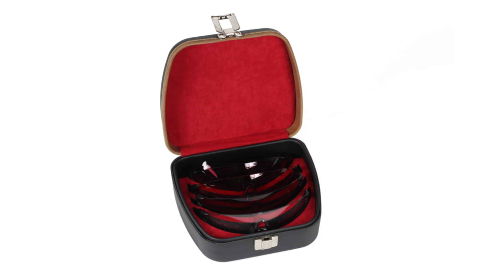Negrini Shooting Sports Eyewear Case, Black/Bordeaux, 3105LXX/5584