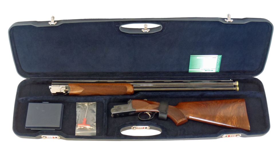 Negrini Shotgun Hard Case,38x10.6x3.5in,Barrel 36-1/2in Max,Brown/Blue 1607SLR/4711