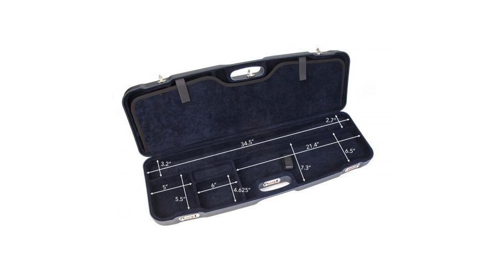 Negrini Two OU/SxS Sporting Shotgun Travel Case, Navy/Navy, 34.7x11.5x4.9 1622LR-2F/5135