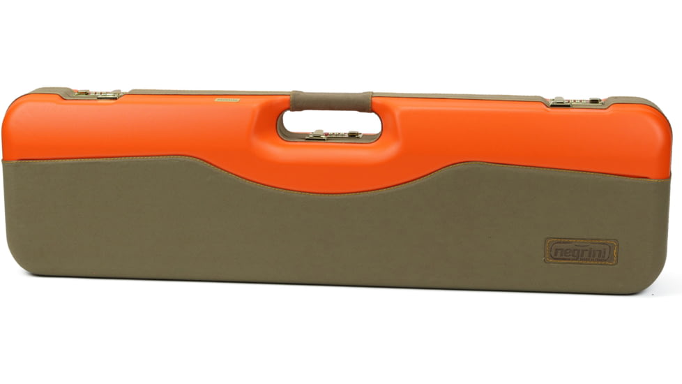 Negrini Wings OU/SxS Deluxe Hunting Combo Shotgun Case, 32.125x8.875x5in, Blaze Orange/Khaki, 819129015303