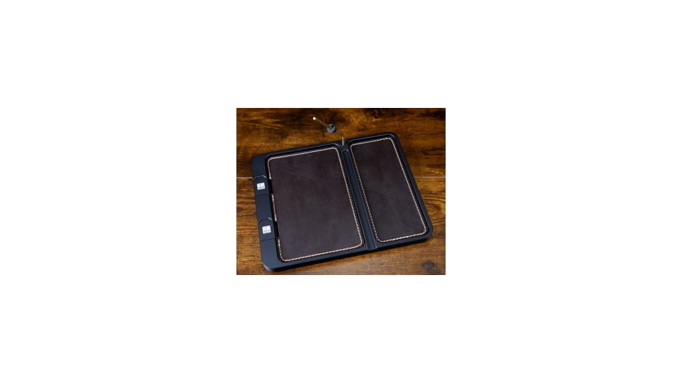 Neo Mag Leather Bottom EDC Tray - Black Tray, Crazy Horse Leather, Yes, LGTRAY-BLACK-CHL-YES