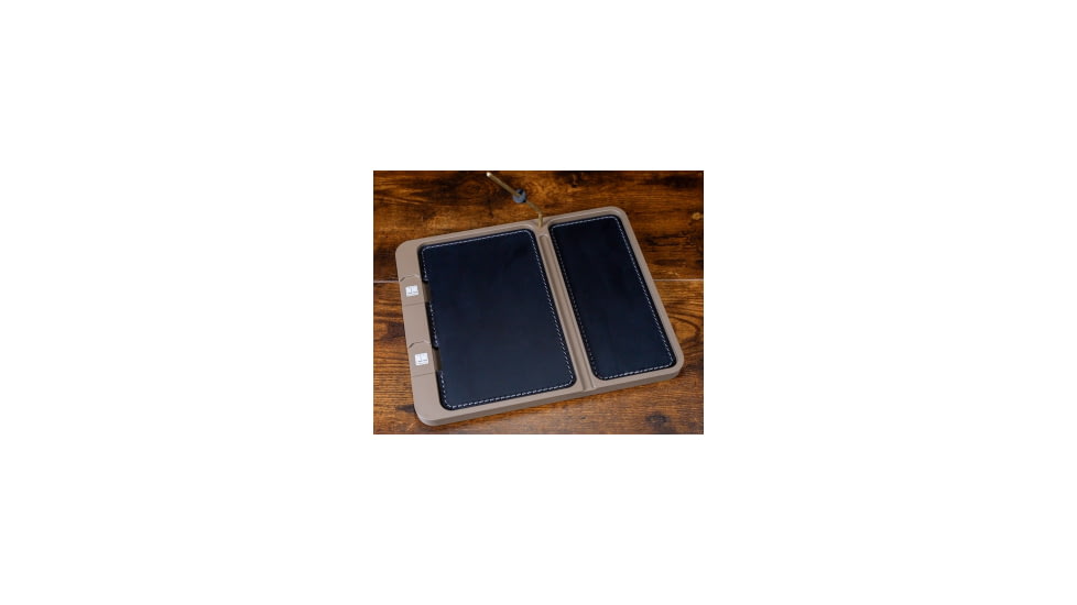 Neo Mag Leather Bottom EDC Tray - FDE Tray, Black Leather, Yes, LGTRAY-FDE-BL-YES