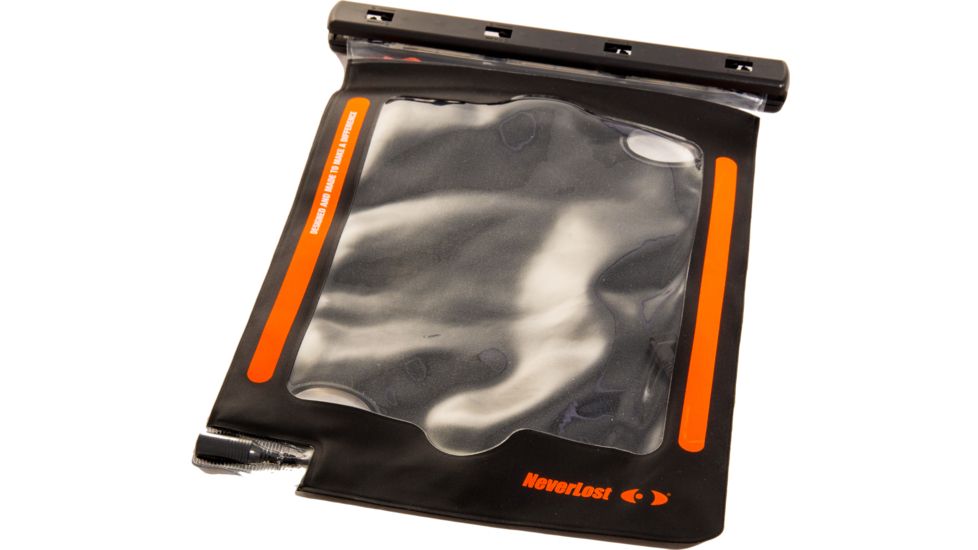 Neverlost Ipad/Tablet Waterproof Pouch, Black/Orange 7004