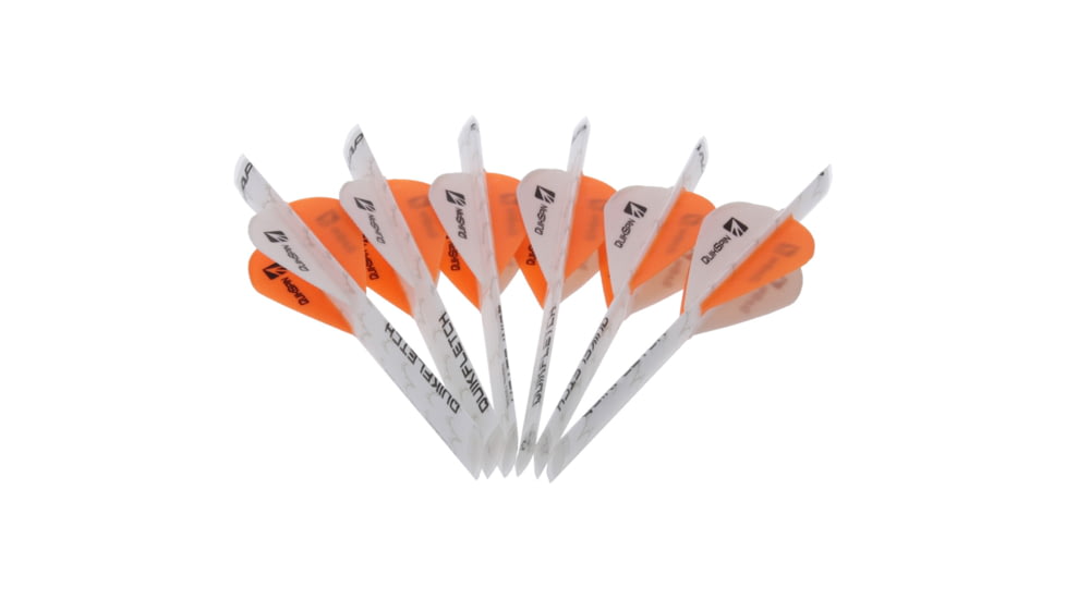 New Archery Products NAP Quikfletch QuickSpin 4 Fletch Rap 1208493, White/Orange, NAP-60-1005