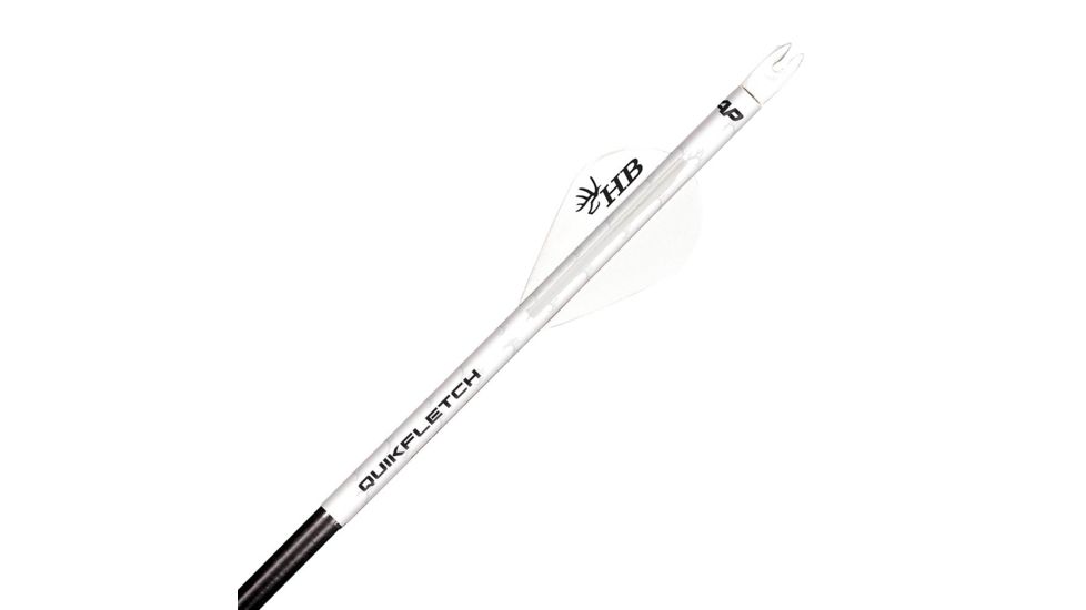 New Archery Products Quikfletch 2in Heartland Bowhunter Vanes, 6 Pack, White/White/White NAP-60-118